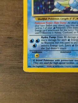 Pokemon TCG Blastoise Base Set 2/102 Holo HP - Image 5