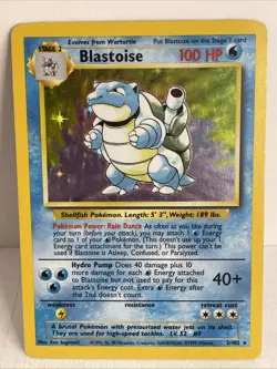 1999 Pokemon Base Set 2 Blastoise Holo #002/102 WOTC TCG Pokemon - Image 1
