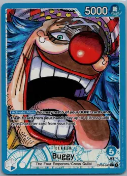 ONE PIECE TCG Buggy OP09-042 Leader Parallel Alt Art ENGLISH NM - Image 1