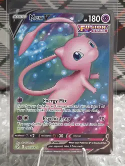 Pokemon Mew v Full Art TCG 2021 Fusion Strike Holo Card #250/264 - Image 1
