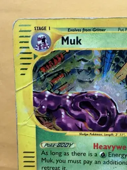 Pokemon TCG Aquapolis Holo Rare Card Muk H17/H32 WOTC DAMAGED - Image 3