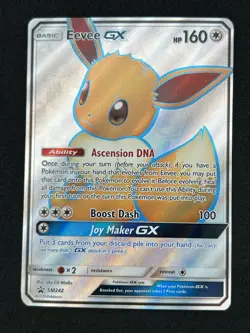 Pokemon TCG Eevee GX SM242 Promo Holo Basic 160 HP SM Card - Image 1