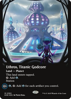 Uthros, Titanic Godcore (Borderless) (Galaxy Foil) [Edge of Eternities] Foil Nea - Image 1