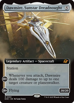 Dawnsire, Sunstar Dreadnought (Extended Art) [Edge of Eternities] Foil Near Mint - Image 1