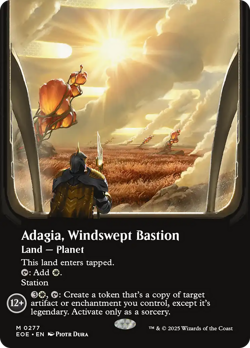 Adagia, Windswept Bastion (Borderless) [Edge of Eternities] Foil Near Mint - Image 1