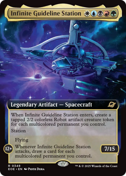 Infinite Guideline Station (Extended Art) [Edge of Eternities] Foil Near Mint - Image 1