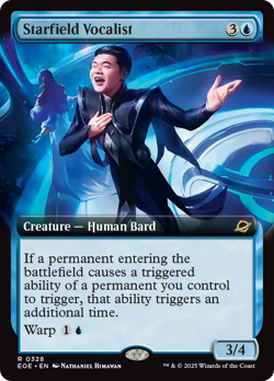 Starfield Vocalist (Extended Art) [Edge of Eternities] Foil Near Mint - Image 1