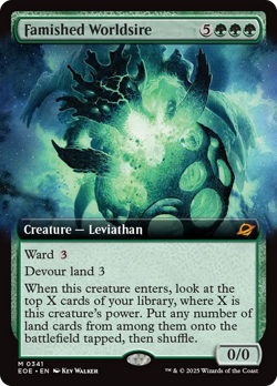 Famished Worldsire (Extended Art) [Edge of Eternities] Foil Near Mint - Image 1