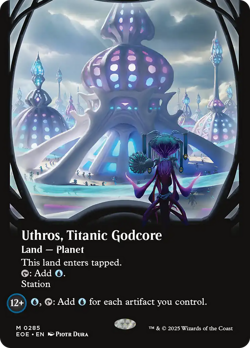 Uthros, Titanic Godcore (Borderless) [Edge of Eternities] Foil Near Mint - Image 1