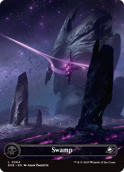 Swamp (0264) (Borderless) [Edge of Eternities] Foil Near Mint - Image 1