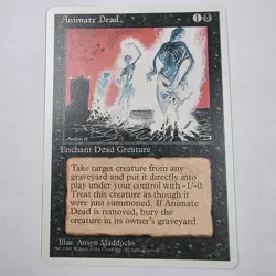 Animate Dead - MTG - 4th Edition - Excellent - Magic the Gathering - Image 1