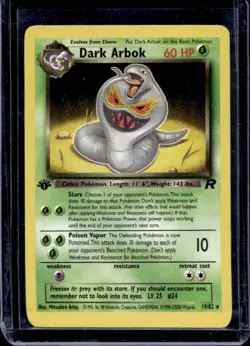 2000 Pokemon Team Rocket First Edition Dark Arbok #19/82 - Image 1