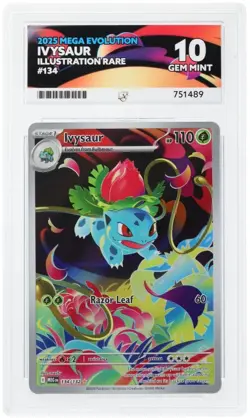 Pokemon TCG - Ivysaur 134/132 - Mega Evolutions - Graded - ACE 10 - Image 3