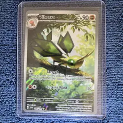 Vibrava 206/191 SV08: Surging Sparks Holo Illustration Rare Pokemon TCG NM - Image 1