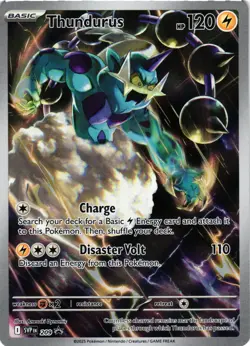 Pokemon TCG Thundurus 209 Sv: Scarlet & Violet Promo Holo Illustration Rare NM - Image 1