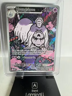 Pokemon TCG Houndstone 145/132 Illustration Rare Me01: Mega Evolution Holo - NM - Image 1