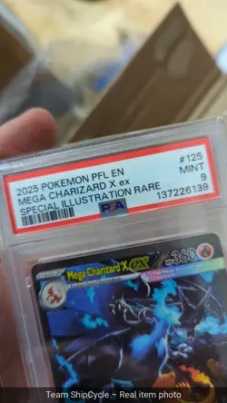 2025 Pokemon Phantasmal Flames 125094 Mega Charizard X ex SIR PSA 9 G2U - Image 4
