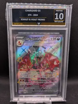 CHARIZARD EX SVP074 BLACK STAR PROMO FULL ART - GRADED 10 POKEMON TCG - Image 1