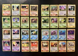 Pokemon Gym Heroes Complete Uncommon & Common Set 35-96 & 105-132. Near Mint! - Image 1