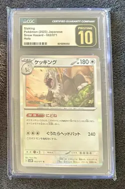 Slaking Holo CGC PRISTINE 10 Rare 062/071 sv2P Snow Hazard 2023 Pokemon 1/1 eBay - Image 1
