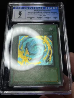 CGC 9 ERROR Yugioh Polymerization #LOB-059 Legend of Blue Eyes INSUFFICIENT INK! - Image 4