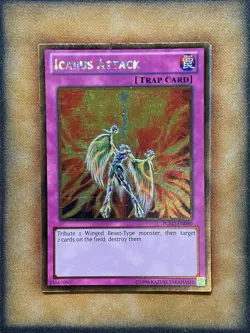 Yugioh Icarus Attack PGLD-EN080 Gold Rare NM - Image 1