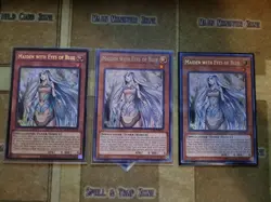 YUGIOH 3X MAIDEN WITH EYES OF BLUE LCKC-EN012 SECRET UNLIMITED ED NM - Image 1