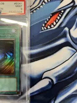 YuGiOh 2002 Dark Hole LOB-E041 PSA 9 Mint 1st Edition European Print - Image 2