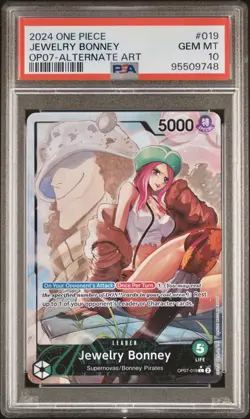 2024 One Piece Jewelry Bonney OP07-019 Alternate Art PSA 10 🔥 - Image 1