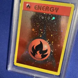 2002 POKEMON LEAGUE ENERGIZE YOUR GAME CYCLE FIRE ENERGY HOLO PSA 8 NR MINT - Image 2