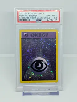 Psychic Energy Pokemon League Energize Your Game Cycle Holo Promo PSA 8.5 SWIRL - Image 1