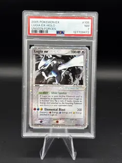 2005 Pokemon EX Unseen Forces #105 Lugia EX Holo PSA 7 NM - Image 1