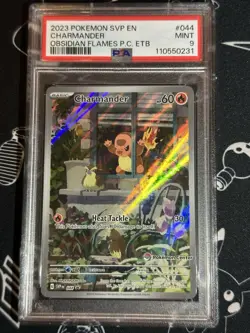 Charmander Pokemon Center Exclusive SVP 044 Obsidian Flames PC ETB Promo PSA 9 - Image 1