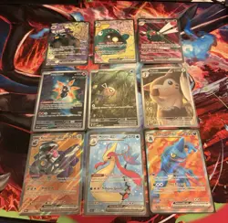 Pokemon Card Lot of 9 Cards Full Arts & Illustration Rares Feebas Milotic More - Image 1