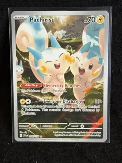 Pokemon TCG Pachirisu Holo Card 208/198 Scarlet & Violet Illustration Rare - Image 1