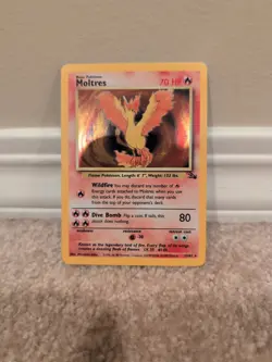 Moltres - 12/62 - Pokemon Fossil Unlimited Holo Rare Card WOTC NM-LP - Image 1