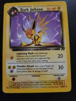 Pokemon TCG Card 2000 Team Rocket Dark Jolteon 38/82 - Image 1