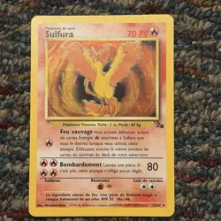 Moltres Sulfura Fossil 12/62 French Unlimited Holo rare Pokemon TCG Pokemon HP - Image 1