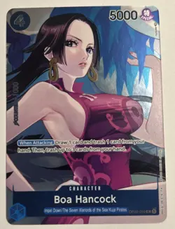 One Piece CCG 2022 Boa Hancock Box Topper Foil OP02-059 NM English Alt Art Card - Image 1
