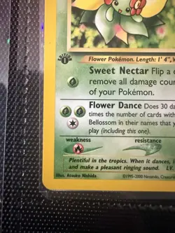 Pokemon TCG Bellossom Neo Genesis Holo Unlimited Rare Card 3/111 1st Edition - Image 3