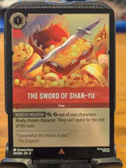 Disney Lorcana Reign of Jafar The Sword of Shan-Yu Cold Foil Rare 152/204 - Image 1