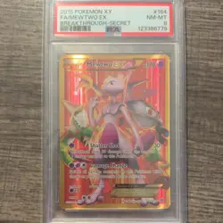2015 Pokemon Breakthrough Mewtwo EX 164/162 Full Art Secret Rare PSA 8 NM-MT - Image 1
