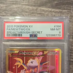 2015 Pokemon Breakthrough Mewtwo EX 164/162 Full Art Secret Rare PSA 8 NM-MT - Image 2