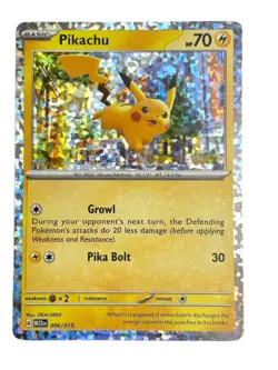McDonald’s 2023 Match Battle Holo Pikachu 006/015 Pokemon Card LP - Image 4
