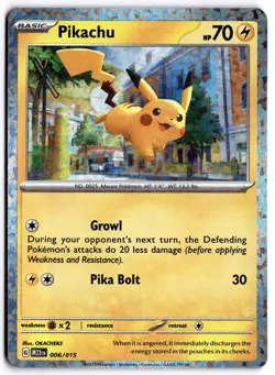 Pokemon TCG Pikachu McDonald's Promos 2023 006/015 Confetti Holo - Image 1