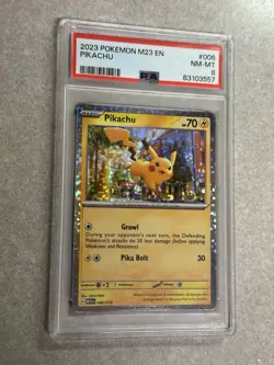 2023 Pikachu 006/015 McDonalds M23 EN Holo Promo Pokemon Card PSA 8 NEAR MINT - Image 1