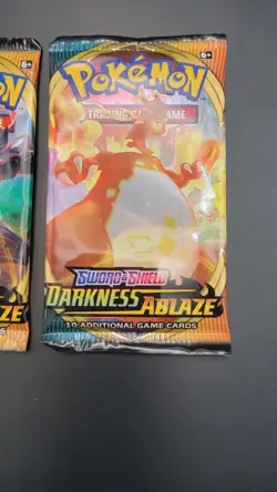 Pokemon TCG Sword & Shield Darkness Ablaze Booster Pack Lot of 2 Sealed - Image 3