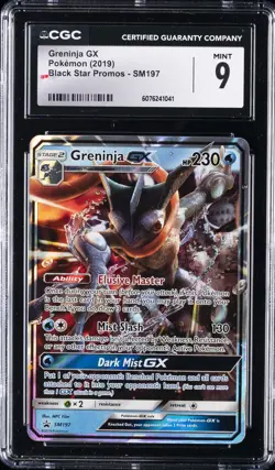2019 POKEMON BLACK STAR PROMOS #SM197 GRENINJA GX CGC 9 - Image 1