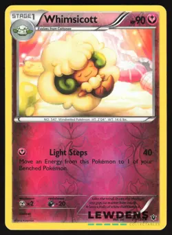 Whimsicott - 71/124 - Uncommon Reverse Holo - Fates Collide - Pokemon Card - Image 1