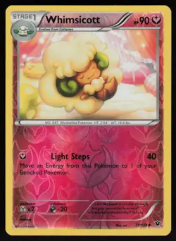 Whimsicott 71/124 Reverse Holo: Fates Collide Pokemon TCG Near Mint - Image 1